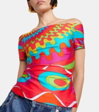 Pucci Printed off-shoulder top