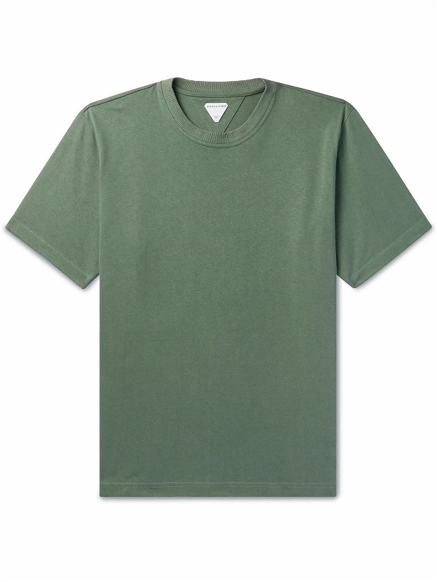 Photo: Bottega Veneta - Sunrise Cotton-Jersey T-Shirt - Green