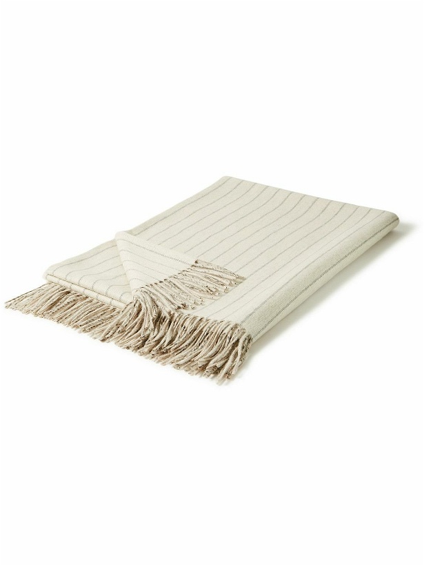Photo: Loro Piana - Fringed Striped Cashmere Blanket