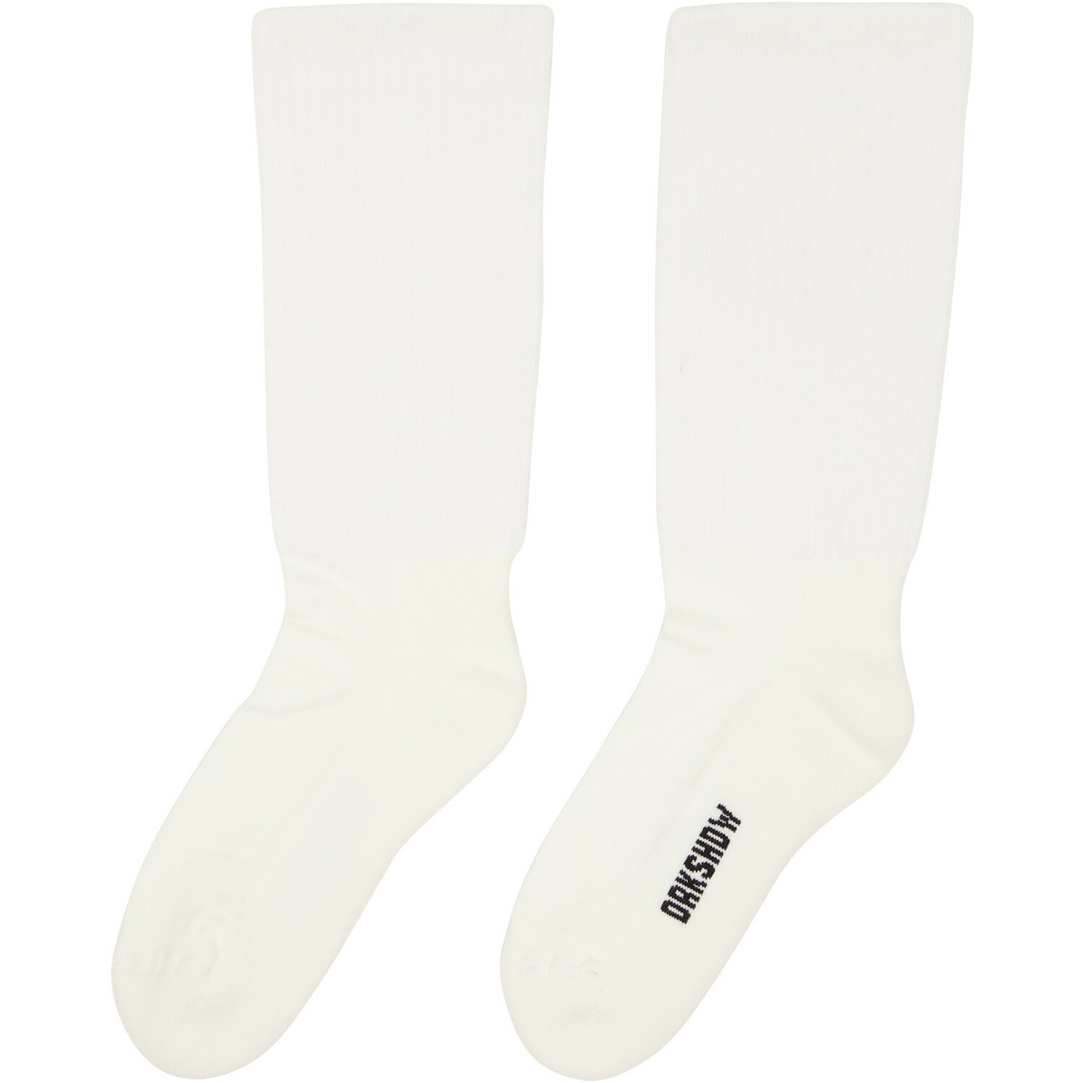 Rick Owens DRKSHDW White 'Tower' Socks