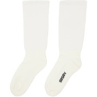 Rick Owens DRKSHDW White 'Tower' Socks