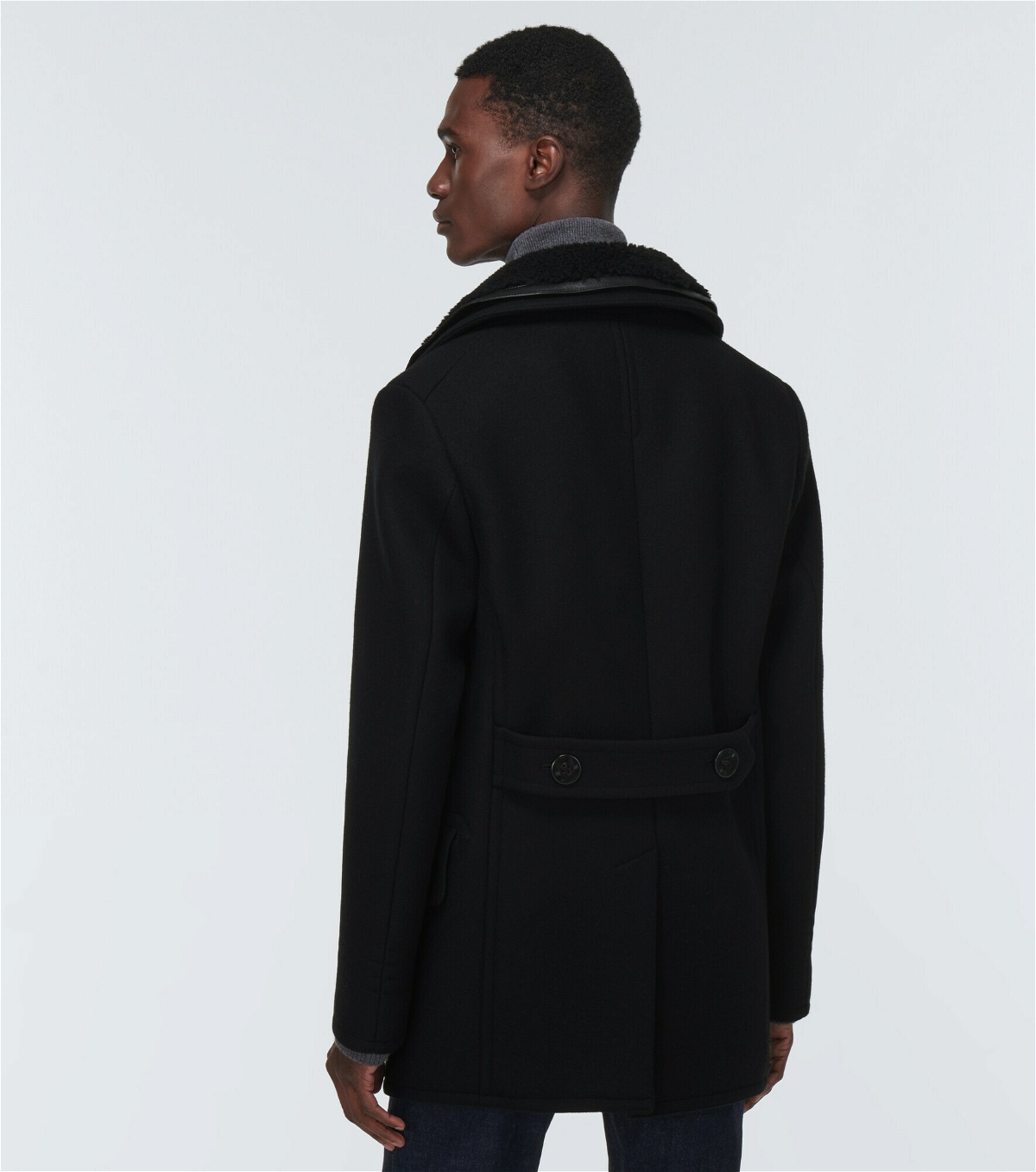 Tom Ford - Faux shearling-trimmed peacoat TOM FORD
