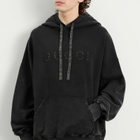 Gucci Men's Faded Logo Hoodie in Black