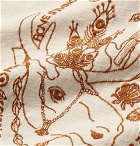 Acne Studios - Bemabe Moose Embroidered Cotton-Jersey T-Shirt - Men - Ecru