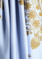 LA Double J Magnifico Printed Silk-satin Maxi Dress Blue