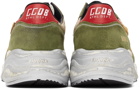 Golden Goose Green & Beige Running Sole Sneakers