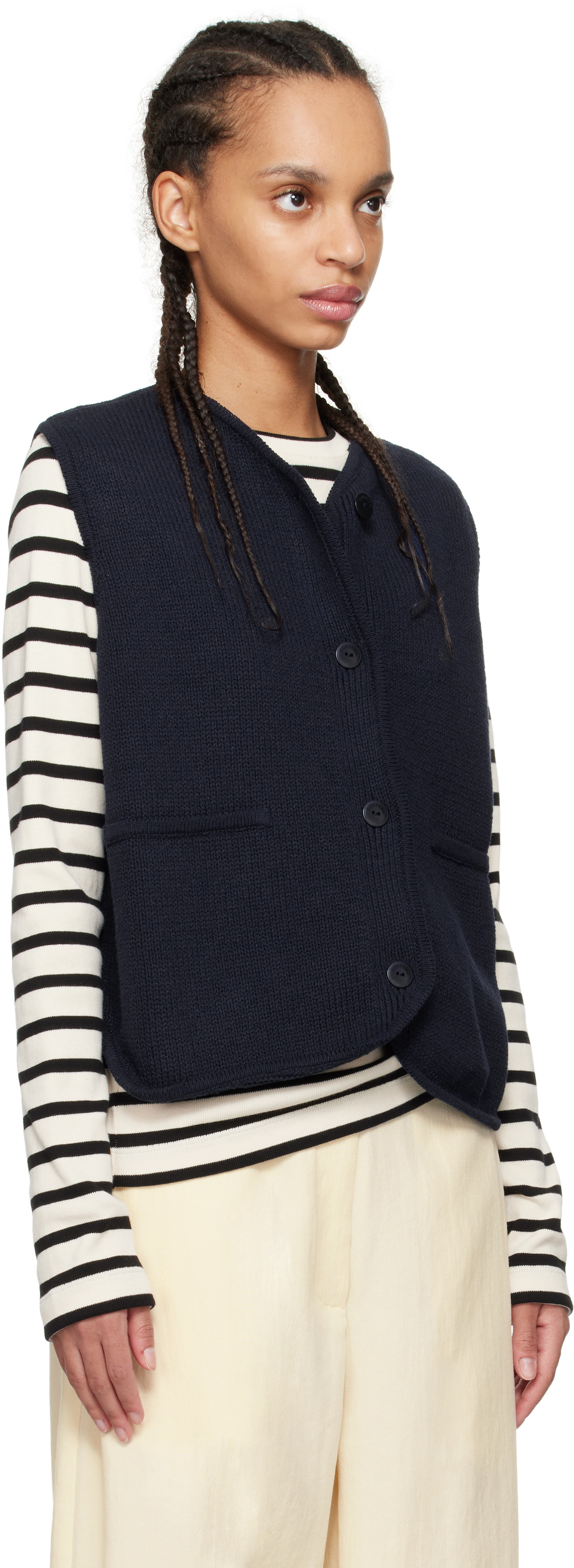 Cordera Navy Cotton Vest