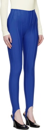 Mugler SSENSE Exclusive Blue Corseted Leggings