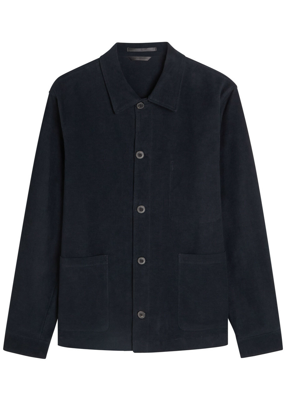 Sunspel Stretch-cotton Overshirt Navy