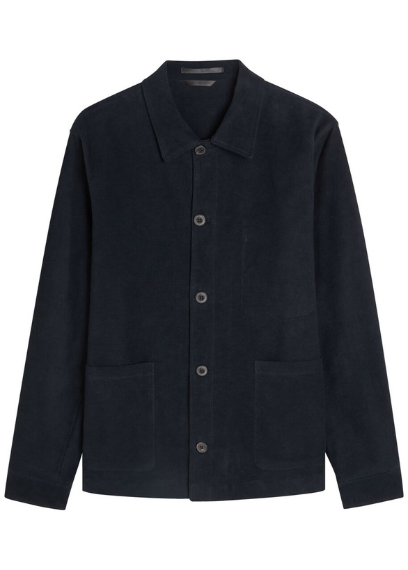Photo: Sunspel Stretch-cotton Overshirt Navy
