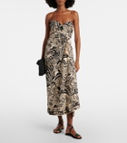 Poupette St Barth Collina printed cotton midi dress