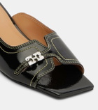 Ganni Butterfly wedge mules