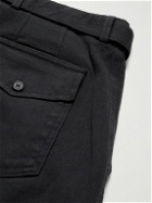 Officine Générale - Oswald Belted Straight-Leg Pigment-Dyed Cotton-Blend Twill Trousers - Blue