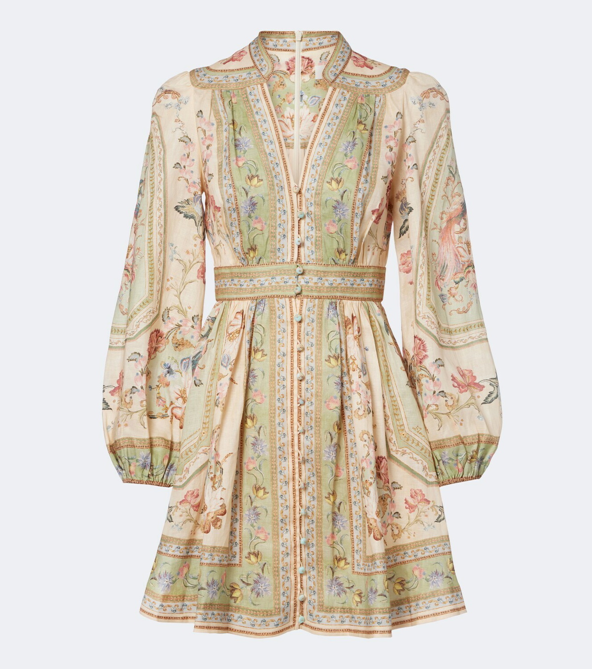 Zimmermann Roselight floral linen minidress