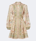 Zimmermann Roselight floral linen minidress