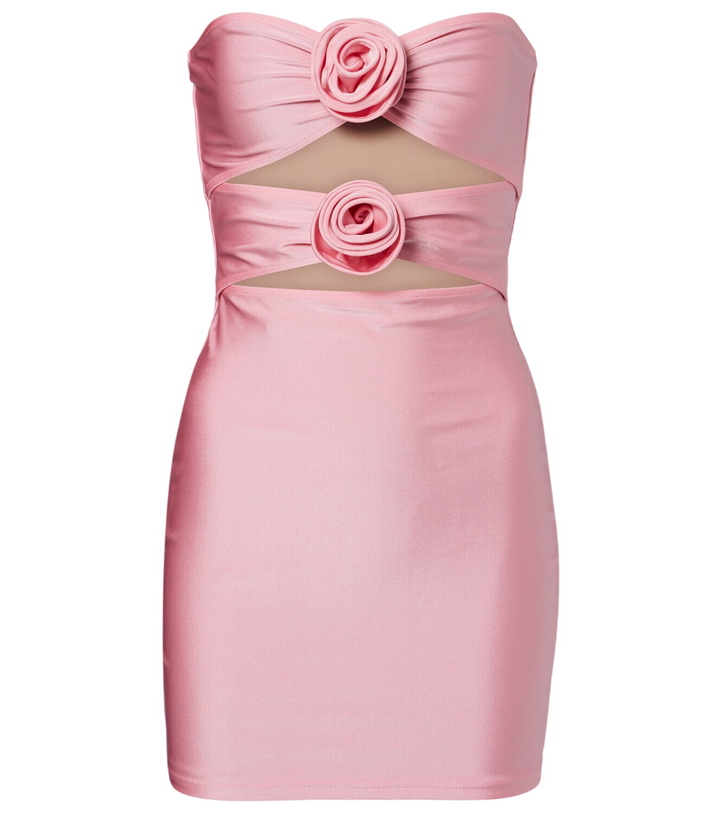 Photo: Adriana Degreas Cutout floral-appliqué minidress