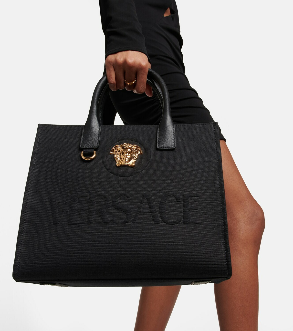 Versace - La Medusa Small canvas tote bag