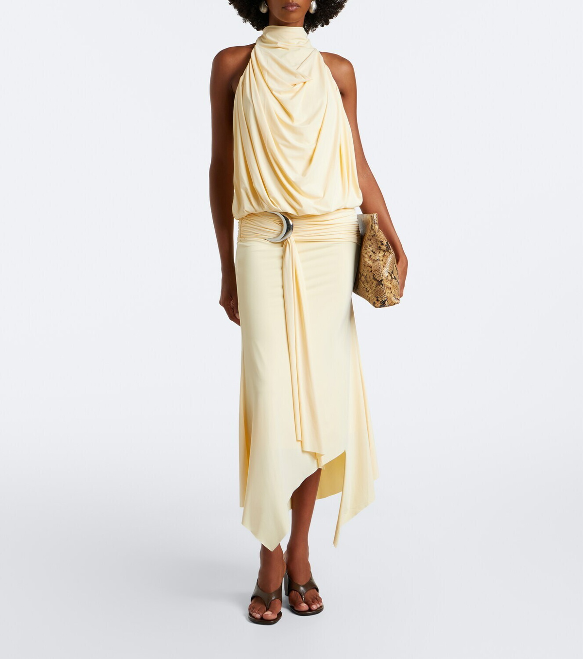De La Vali Vida draped jersey minidress