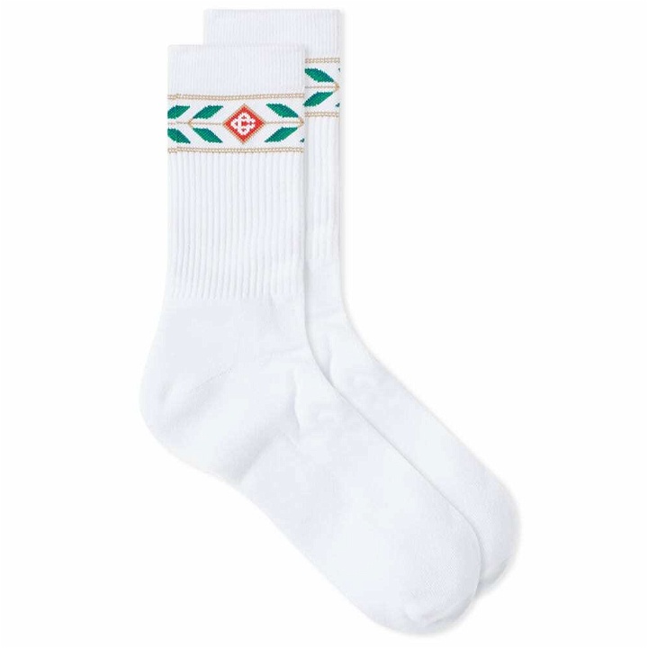 Photo: Casablanca Men's Laurel Logo Sock in White