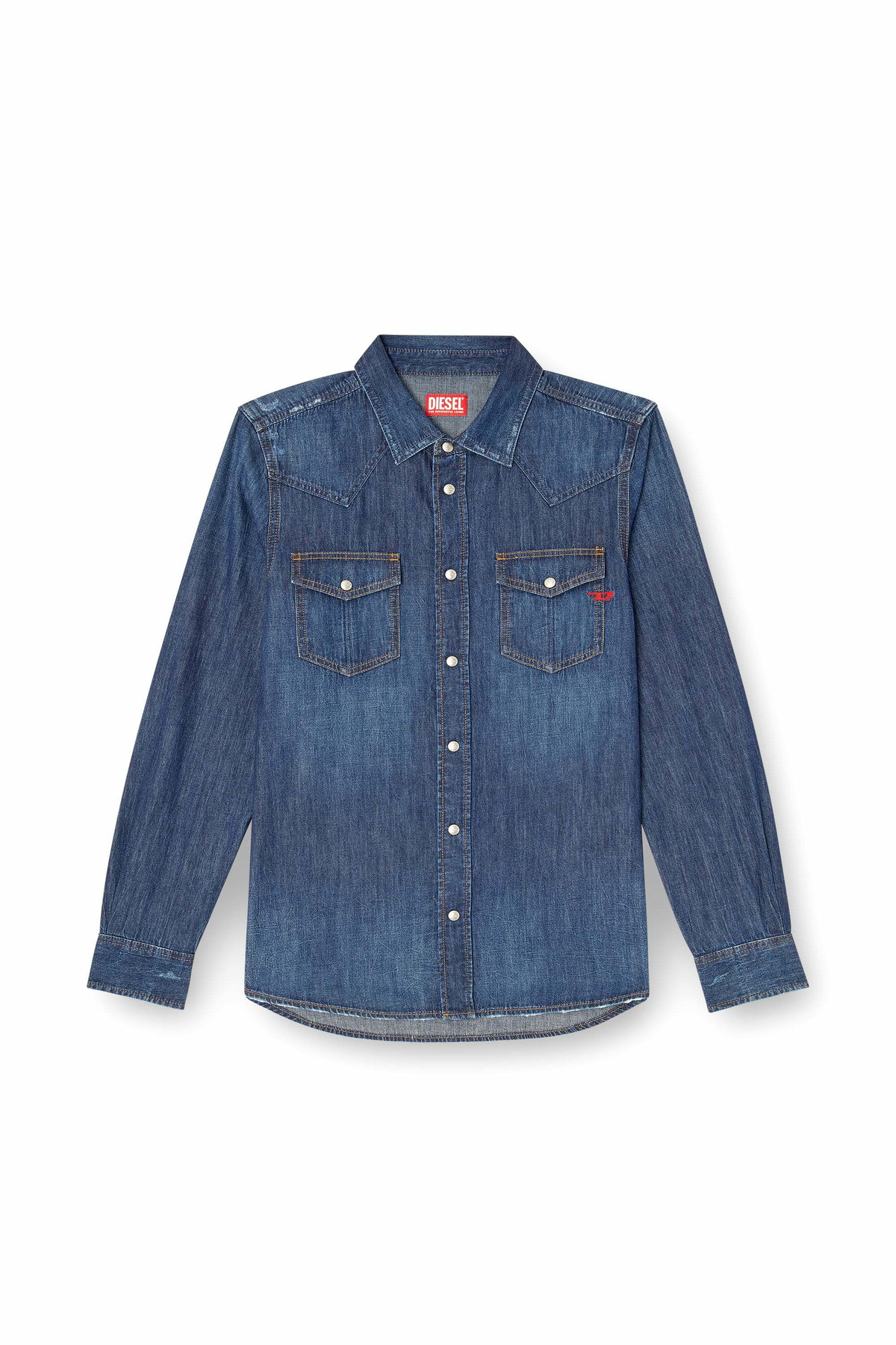 Diesel Denim overshirt - Denim Shirts Mens in Blue