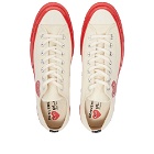 Comme des Garçons Play x Converse Chuck Taylor Red Sole Low Sneakers in Off White