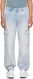 Ksubi Blue Riot Denim Cargo Pants