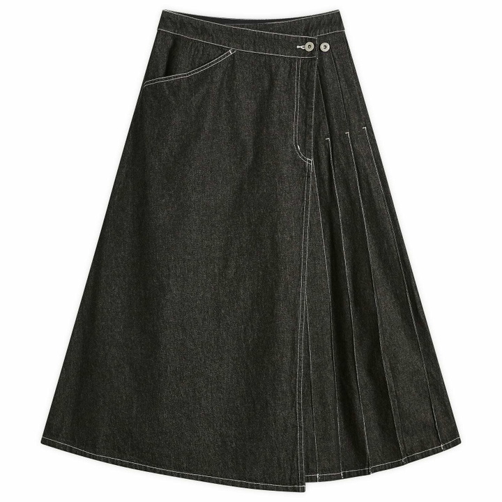 Photo: Beams Boy Women's Wraped Pleated Skirt in Black