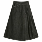 Beams Boy Women's Wraped Pleated Skirt in Black