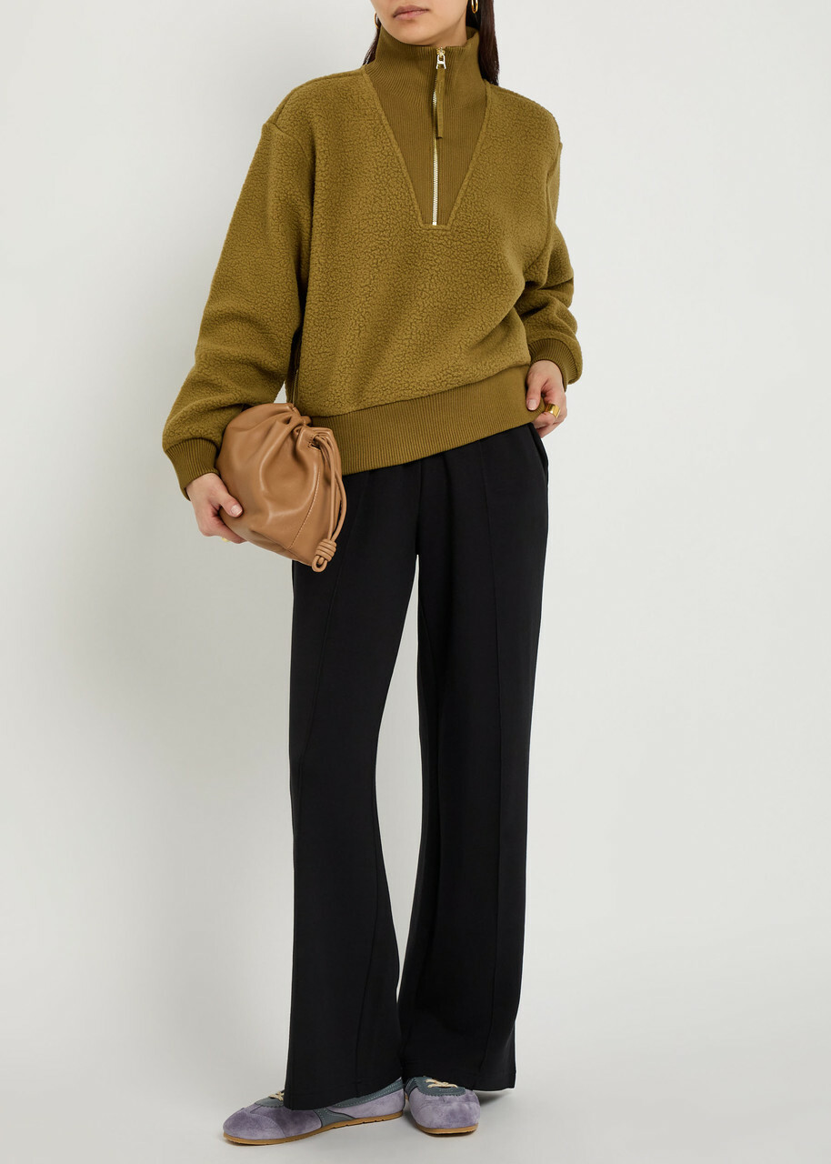 Varley The Wide Leg 30 Stretch-jersey Sweatpants Black