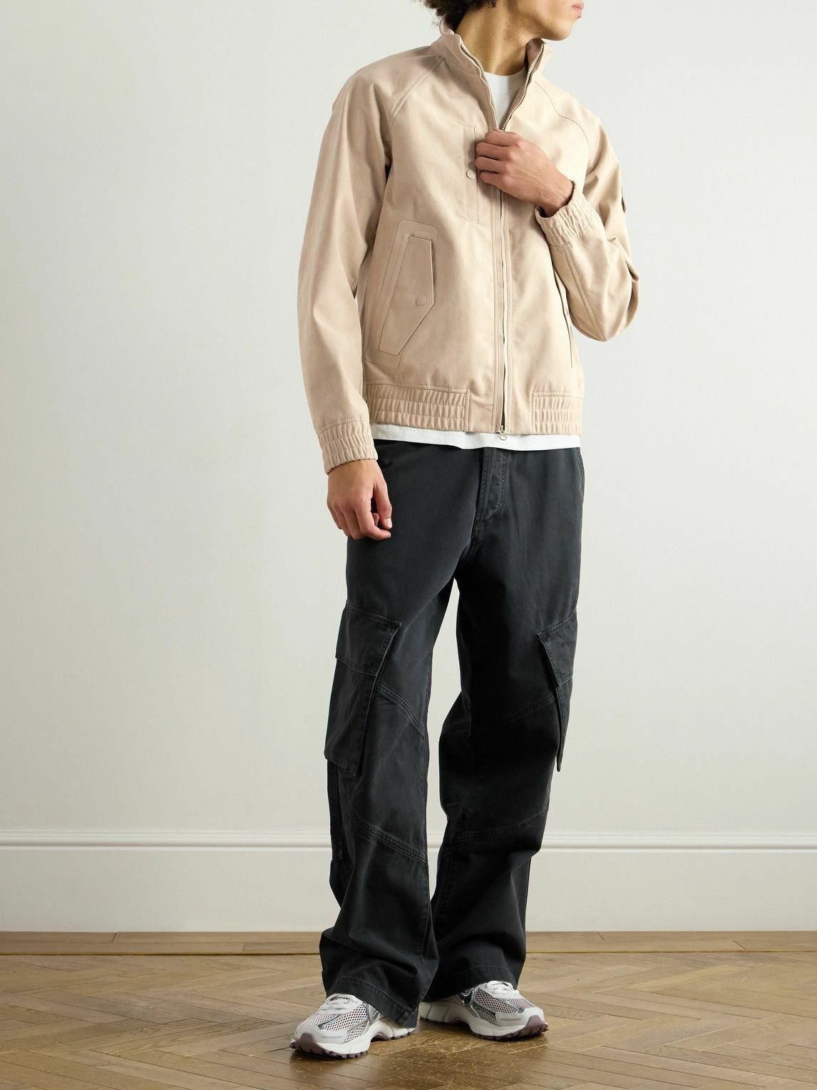 Stone Island - Ghost Logo-Appliquéd Alcantara® Bomber Jacket