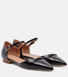Malone Souliers Ulla croc-effect leather flats
