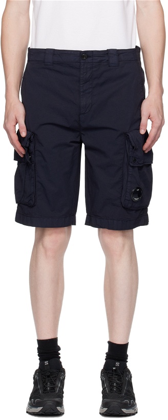 Photo: C.P. Company Navy Garment-Dyed Shorts