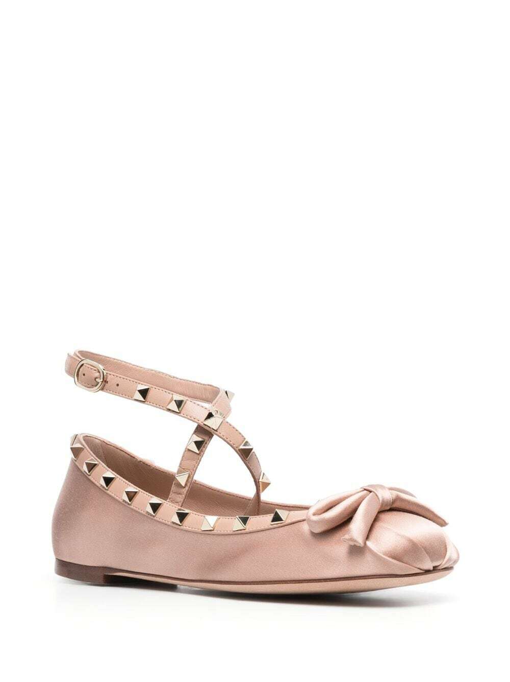 VALENTINO GARAVANI - Rockstud Leather Ballet Flats