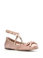 VALENTINO GARAVANI - Rockstud Leather Ballet Flats