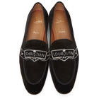 Christian Louboutin Black Magenile Loafers