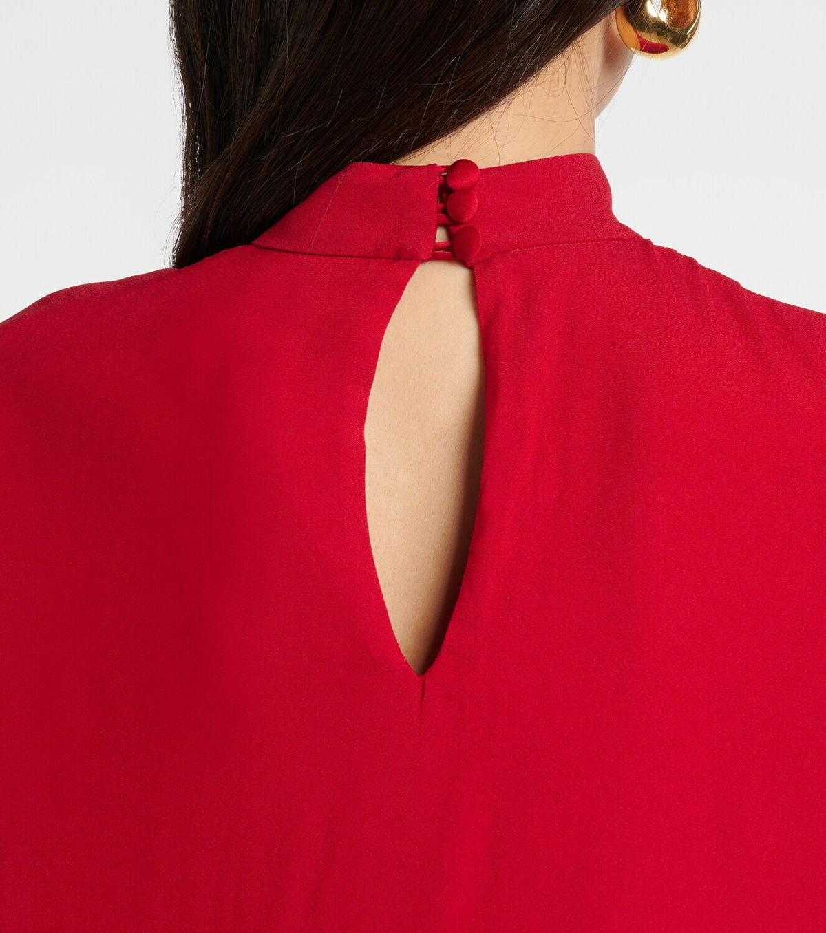 Taller Marmo Carrington caped crêpe cady gown
