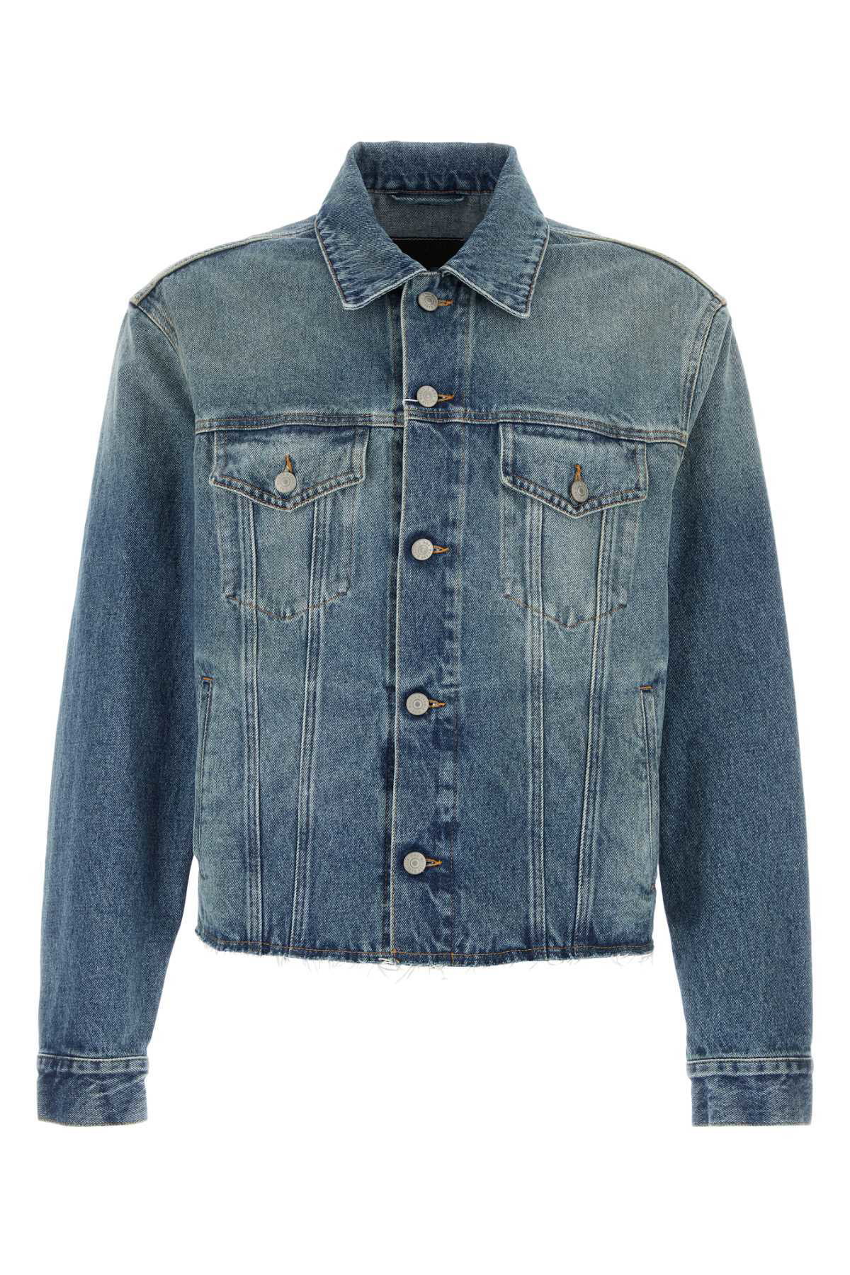 MM6 Maison Margiela Blue Distressed Denim Jacket MM6 Maison