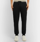 Hugo Boss - Tapered Colour-Block Stretch Cotton and Modal-Blend Sweatpants - Black