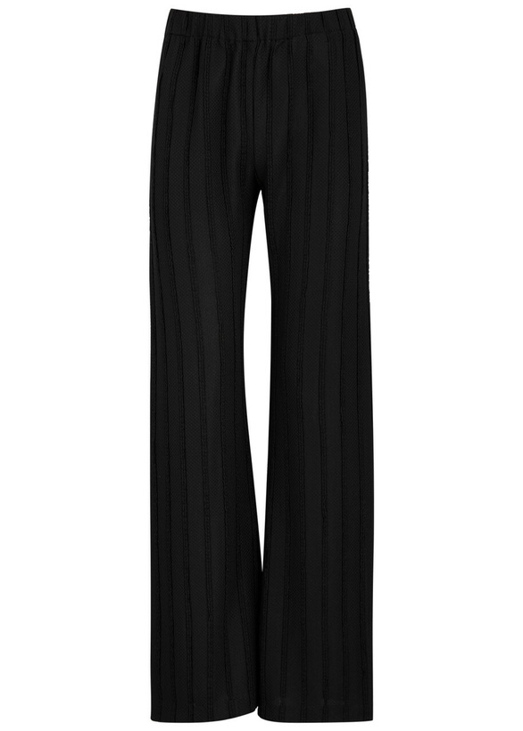 Photo: Stine Goya Striped Straight-leg Knitted Trousers Black And White