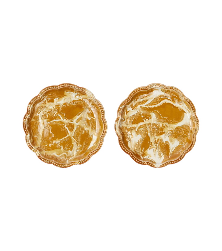 Photo: Cabana Marbled set of 2 ceramic dinner plates