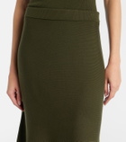 Simkhai Layne wool midi skirt