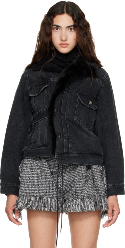 Photo: sacai Black Denim Jacket