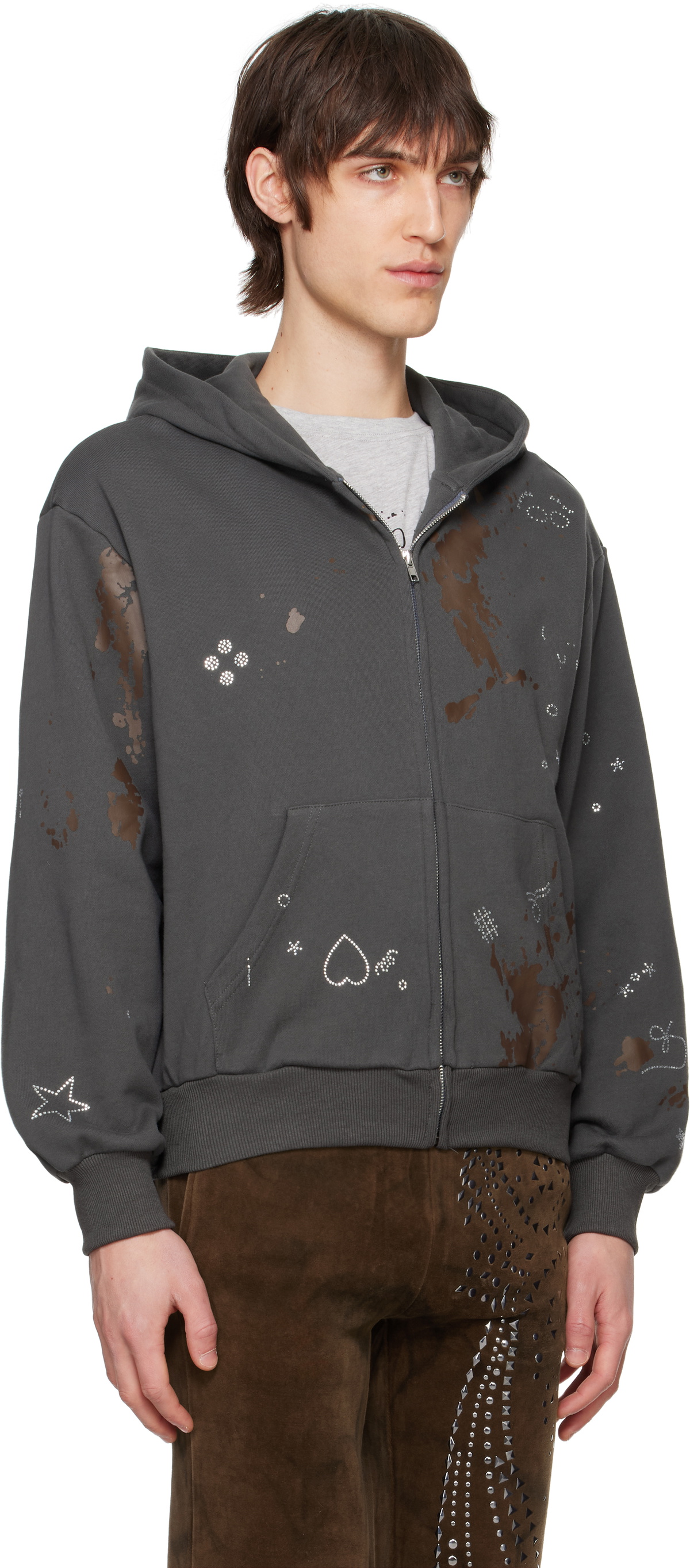 【PRAYING】DISEASE HOODIE_BROWN Praying Disease Hoodie Brown | thewebster | REVERSIBLE