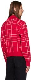 Jacquemus Red & White Le Chouchou 'La Maille Carro' Sweater