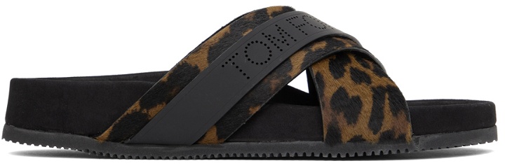 Photo: TOM FORD Black & Brown Leopard Wicklow Sandals