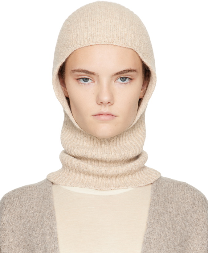 Photo: Lauren Manoogian Beige Soft Rib Balaclava