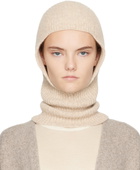 Lauren Manoogian Beige Soft Rib Balaclava