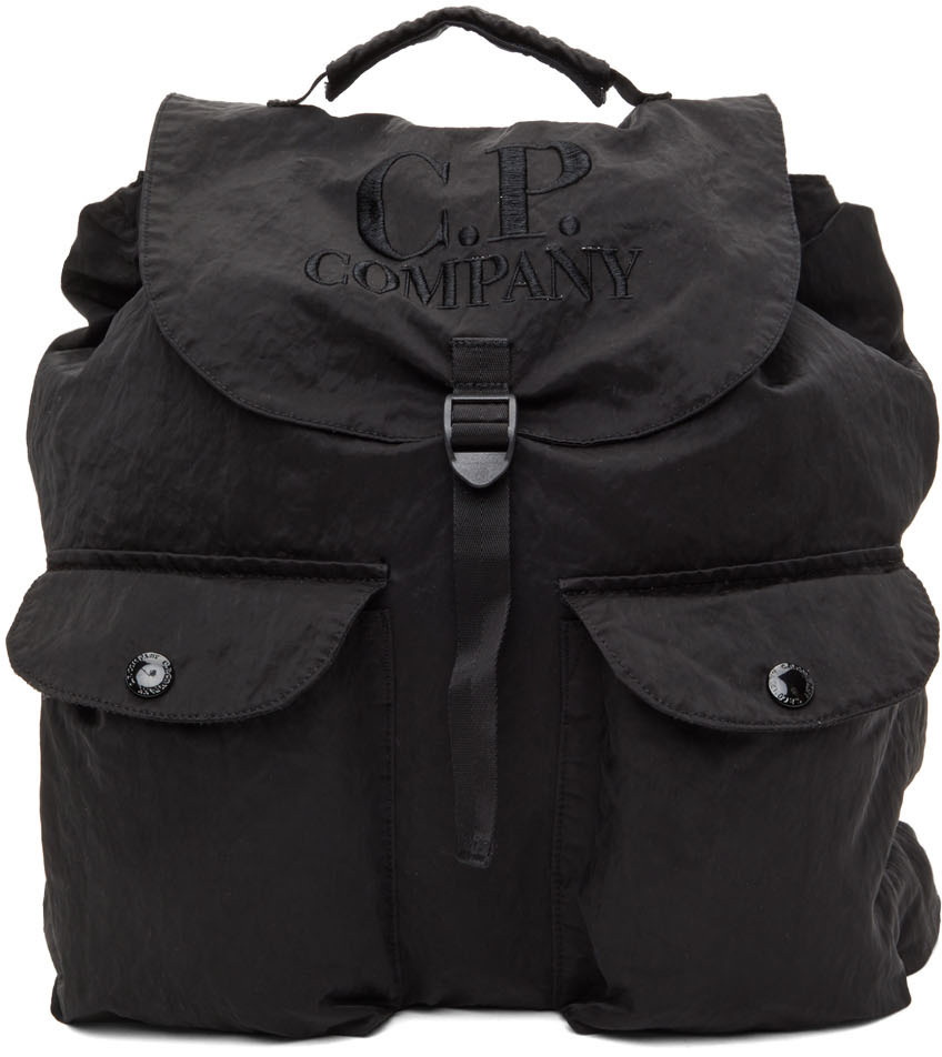 Black Nylon Logo Backpack - GBNY