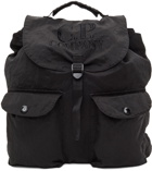 C.P. Company Black Nylon B Logo Backpack