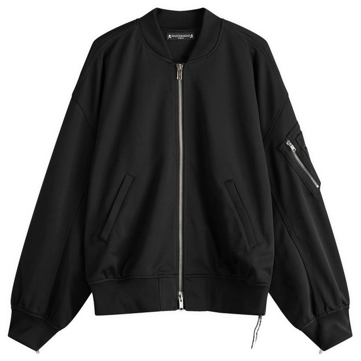 Photo: MASTERMIND WORLD Men's Jersey Bomber Jacket in Black